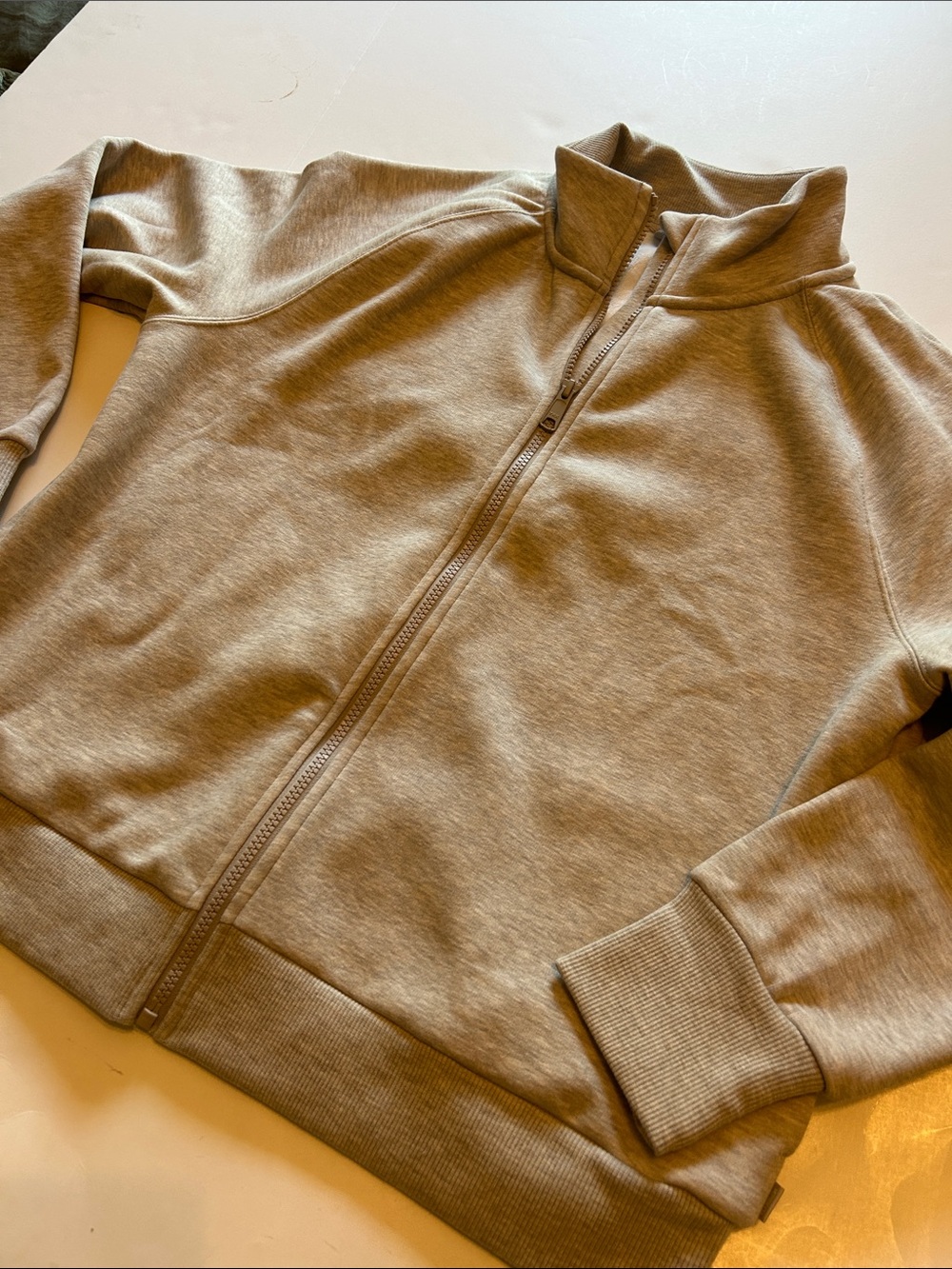 Women’s Neutral Beige Zip-Up soft Jacket